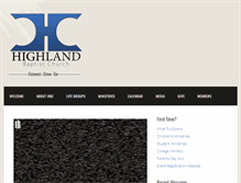 Tablet Screenshot of highlandbaptist.org